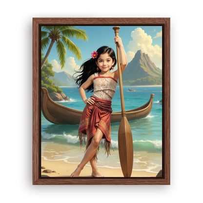 Save 33% When You Add A Frame To Your 10x08 'The Island Princess' Canvas Now