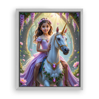 Save 33% When You Add A Frame To Your 16x20 'The Unicorn Princess' Canvas Now