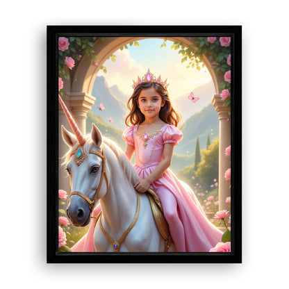 Make Your 16x20 Inches 'The Rose Blossom Unicorn Princess' Canvas Even More Special, Add a Beautiful Premium Frame & Make It Truly Gift-Ready!