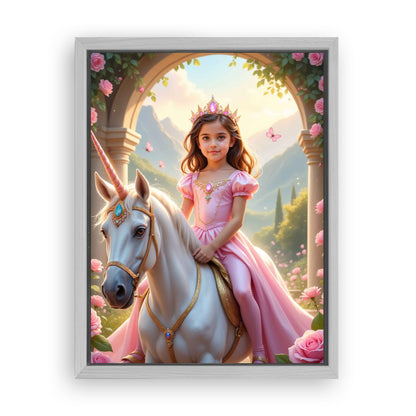 Save 40% When You Add A Frame To Your 12x16 'The Lavender Unicorn Princess' Canvas Now