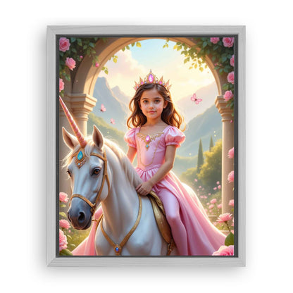 Make Your 16x20 Inches 'The Rose Blossom Unicorn Princess' Canvas Even More Special, Add a Beautiful Premium Frame & Make It Truly Gift-Ready!