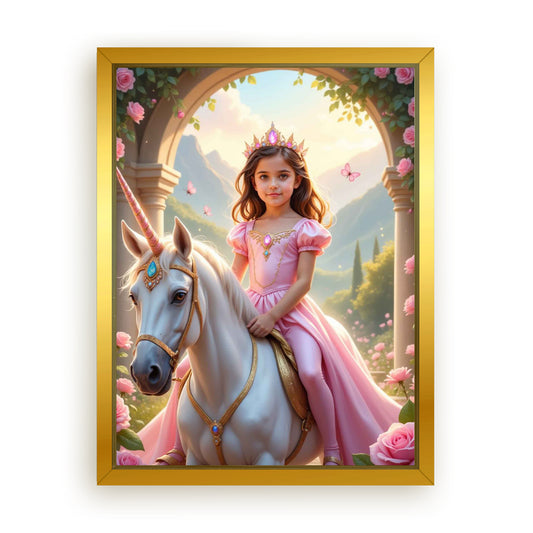 Save 40% When You Add A Frame To Your 12x16 'The Lavender Unicorn Princess' Canvas Now