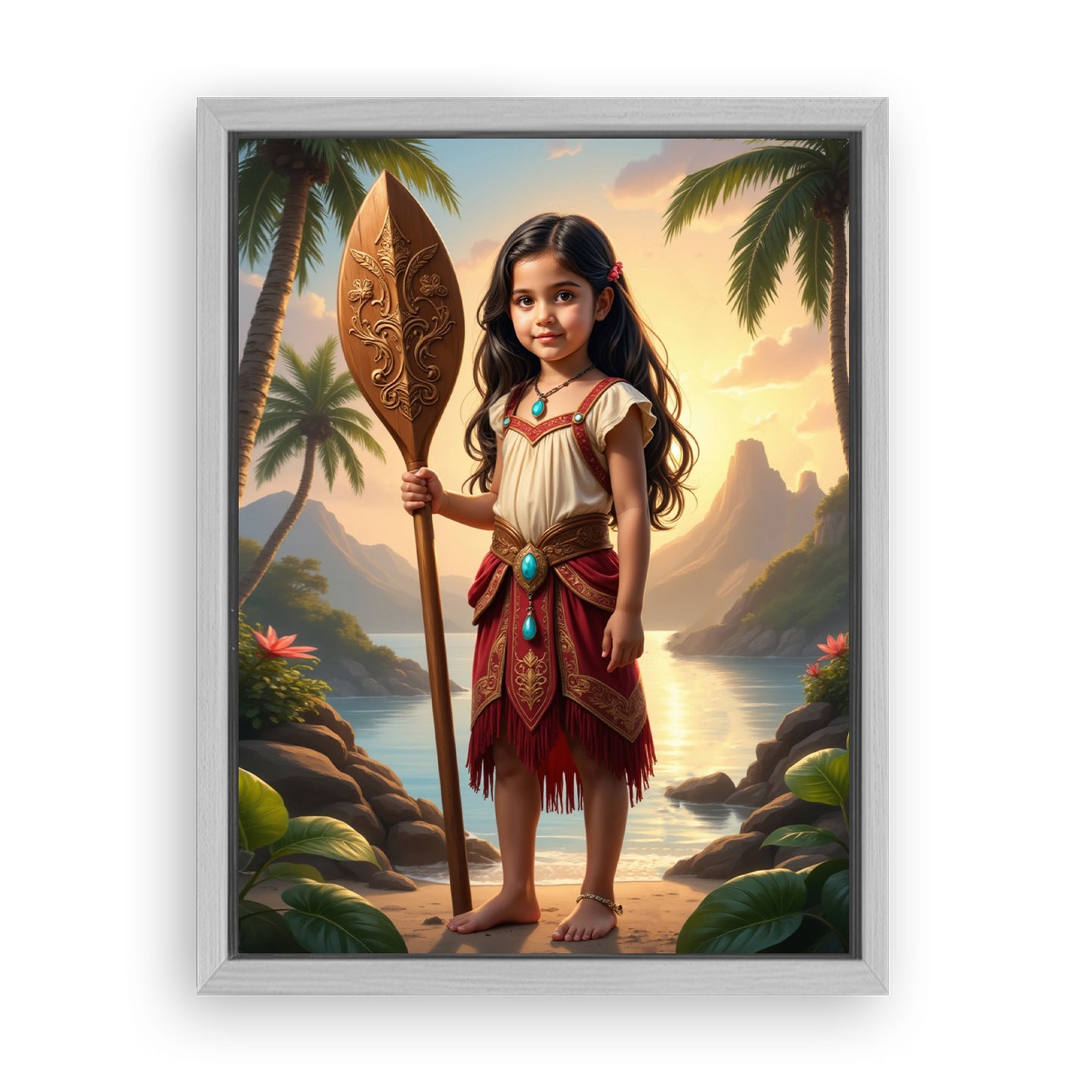 Save 33% When You Add A Frame To Your 18x24 'The Island Princess II' Canvas Now
