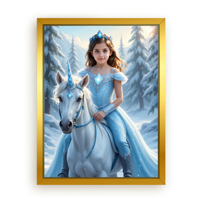 Make Your 12x16 Inches 'The Ice Unicorn Princess' Canvas Even More Special, Add a Beautiful Premium Frame & Make It Truly Gift-Ready!