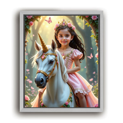 Make Your 10x08 Inches 'The Enchanted Unicorn Princess ' Canvas Even More Special, Add a Beautiful Premium Frame & Make It Truly Gift-Ready!