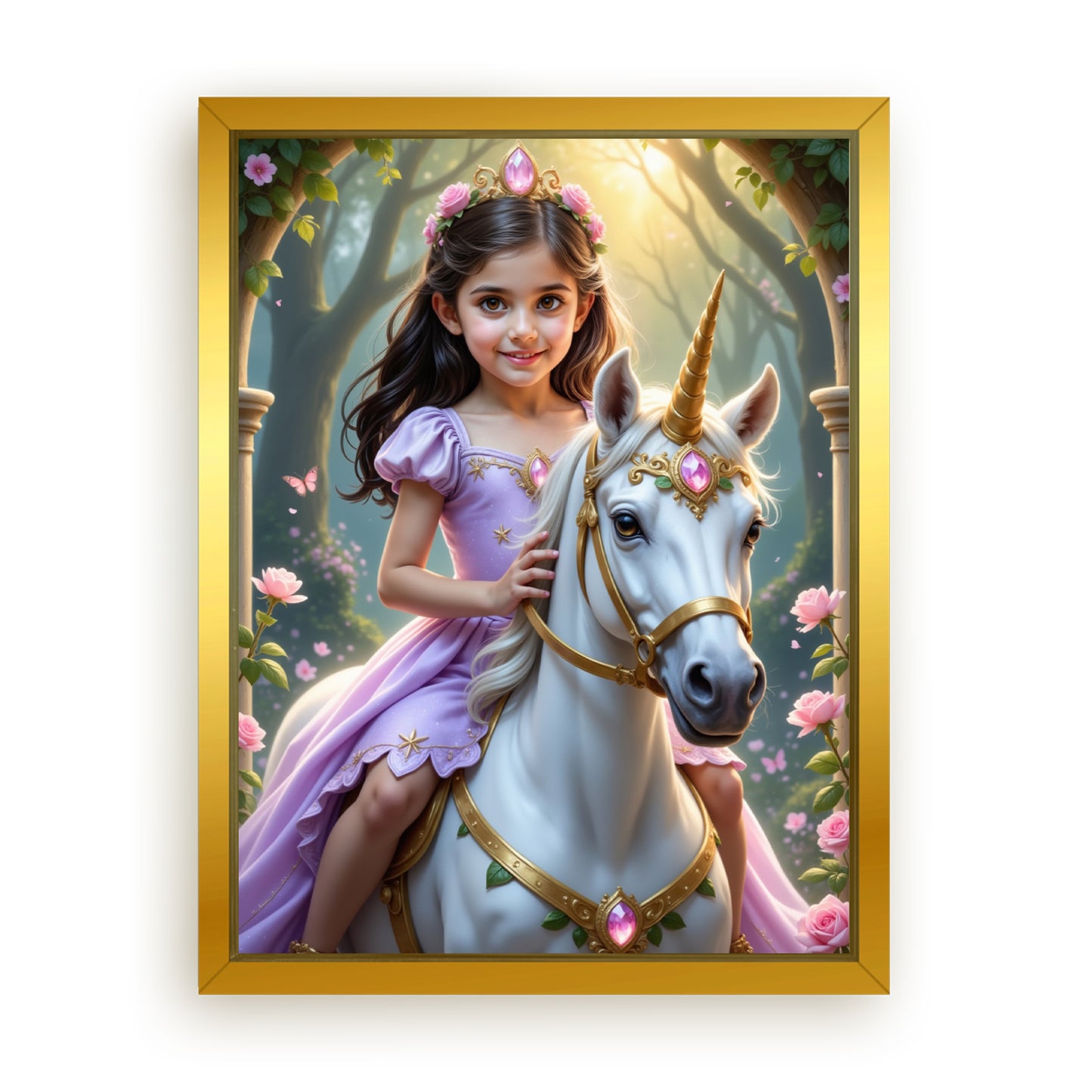 Make Your 18x24 Inches 'The Lavender Unicorn Princess' Canvas Even More Special, Add a Beautiful Premium Frame & Make It Truly Gift-Ready!