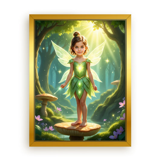 Save 33% When You Add A Frame To Your 12x16 'The Forest Fairy' Canvas Now