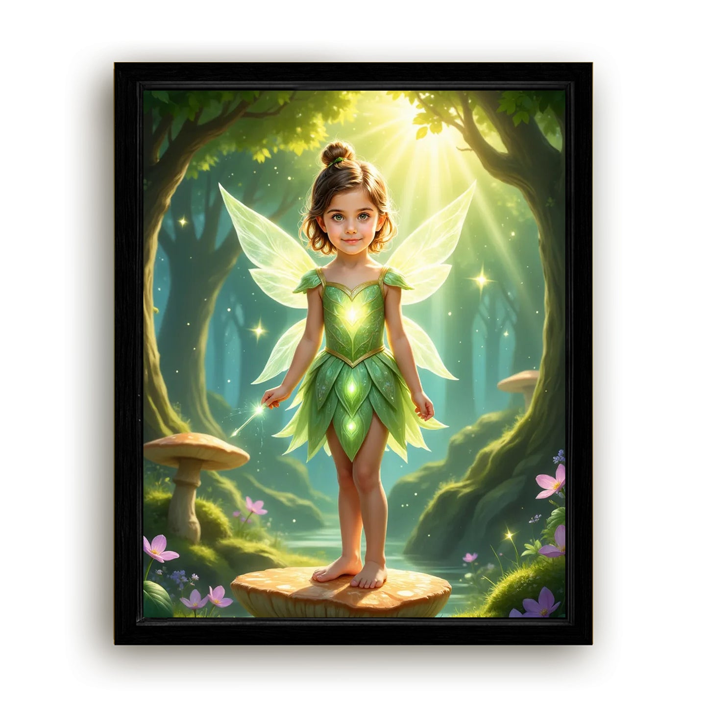 Save 33% When You Add A Frame To Your 16x20 'The Forest Fairy' Canvas Now