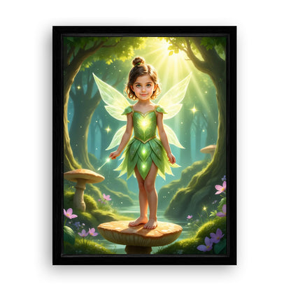 Save 33% When You Add A Frame To Your 12x16 'The Forest Fairy' Canvas Now