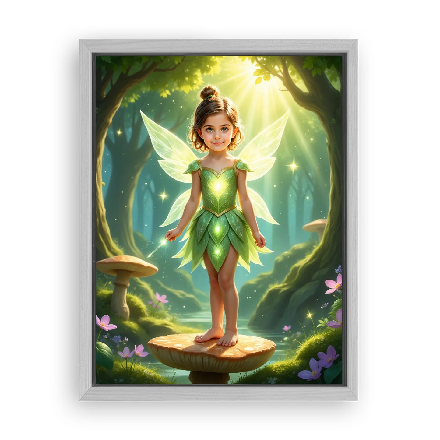 Save 33% When You Add A Frame To Your 18x24 'The Forest Fairy' Canvas Now