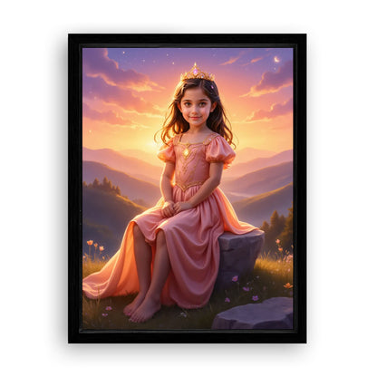 Save 33% When You Add A Frame To Your 12x16 'The Princess Glow' Canvas Now