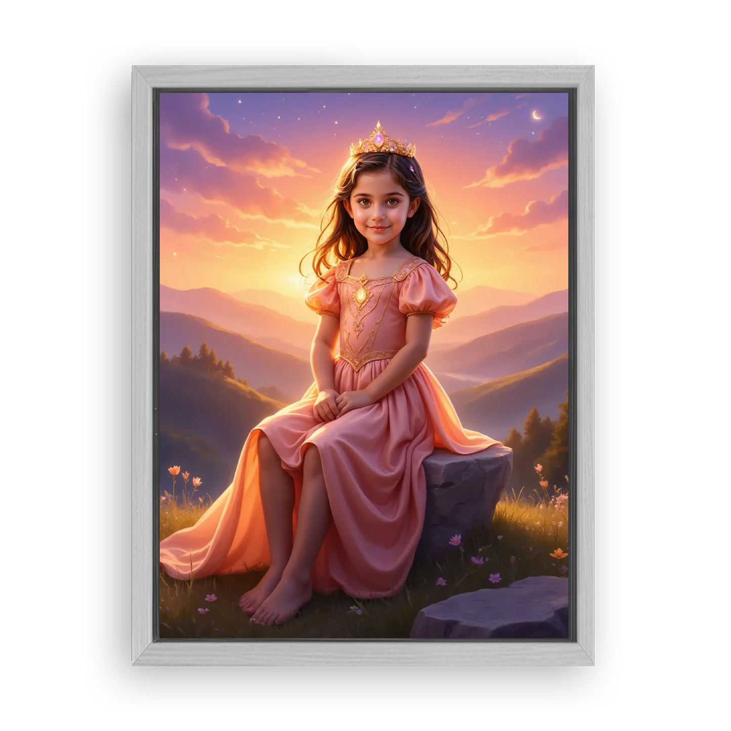 Save 33% When You Add A Frame To Your 12x16 'The Princess Glow' Canvas Now