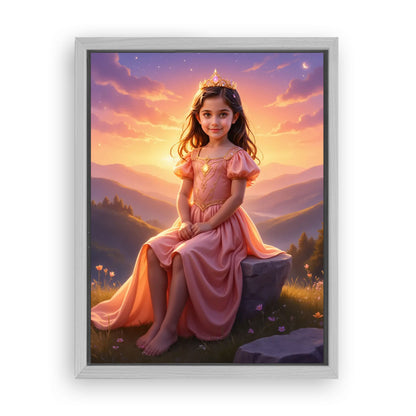 Save 33% When You Add A Frame To Your 12x16 'The Princess Glow' Canvas Now