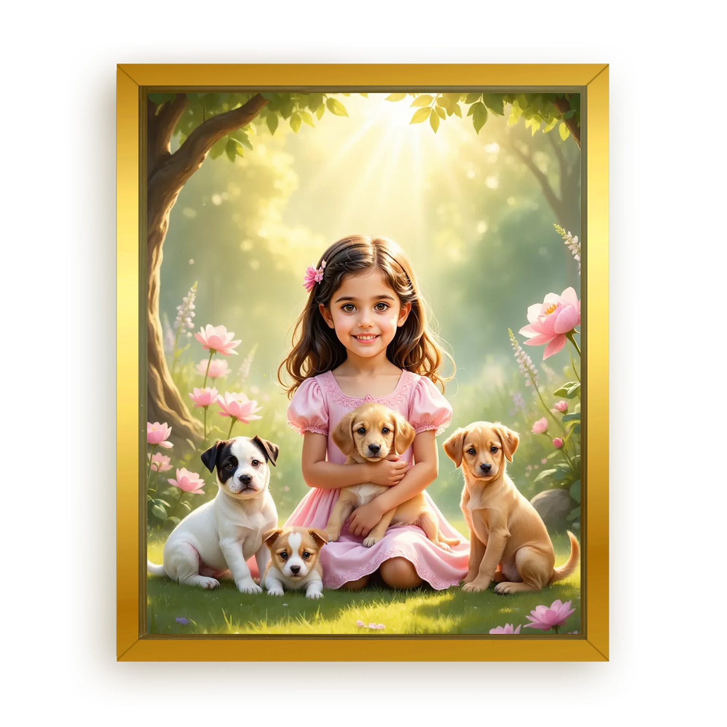 Save 33% When You Add A Frame To Your 16x20 'The Best Buds' Canvas Now