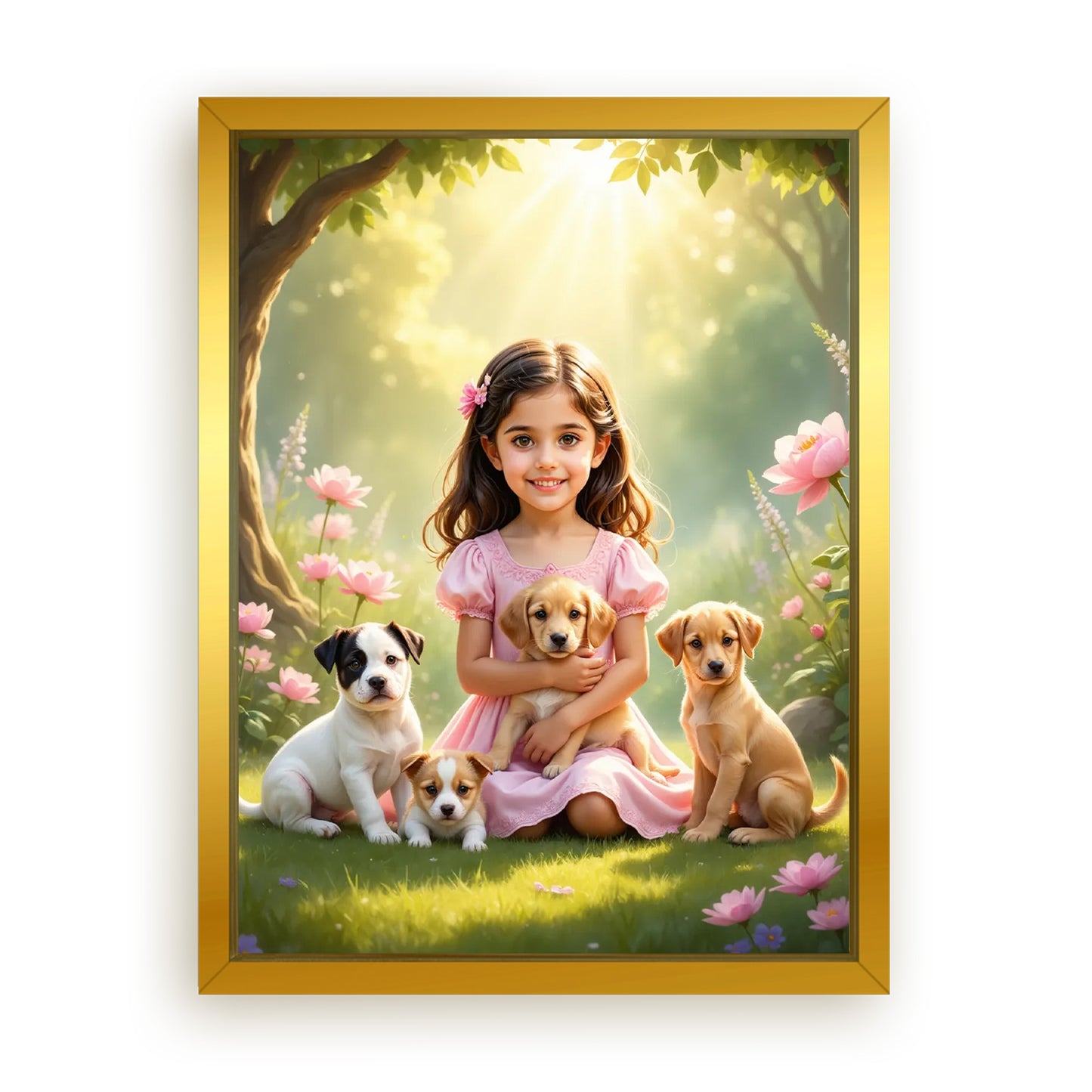 Save 33% When You Add A Frame To Your 12x16 'The Best Buds' Canvas Now