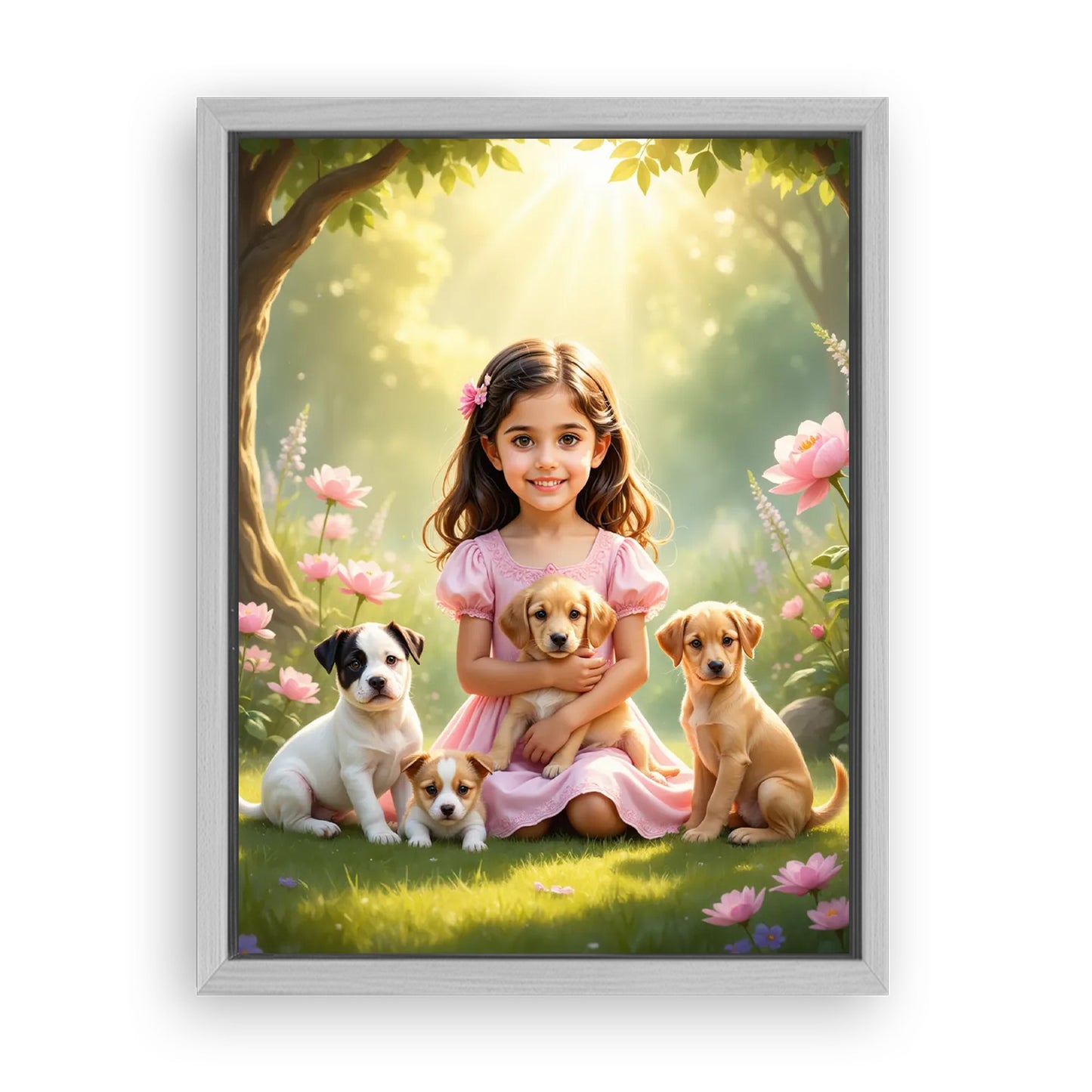 Save 33% When You Add A Frame To Your 12x16 'The Best Buds' Canvas Now