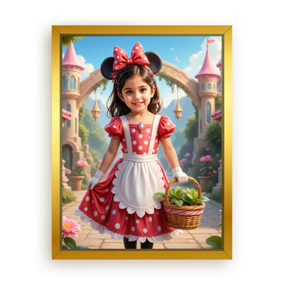 Save 33% When You Add A Frame To Your 18x24 'The Merry Minnie' Canvas Now