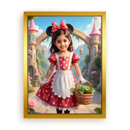 Save 33% When You Add A Frame To Your 18x24 'The Merry Minnie' Canvas Now