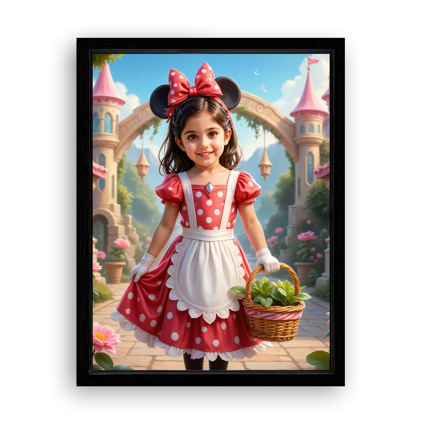 Save 33% When You Add A Frame To Your 18x24 'The Merry Minnie' Canvas Now
