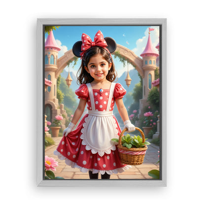 Save 33% When You Add A Frame To Your 18x24 'The Merry Minnie' Canvas Now