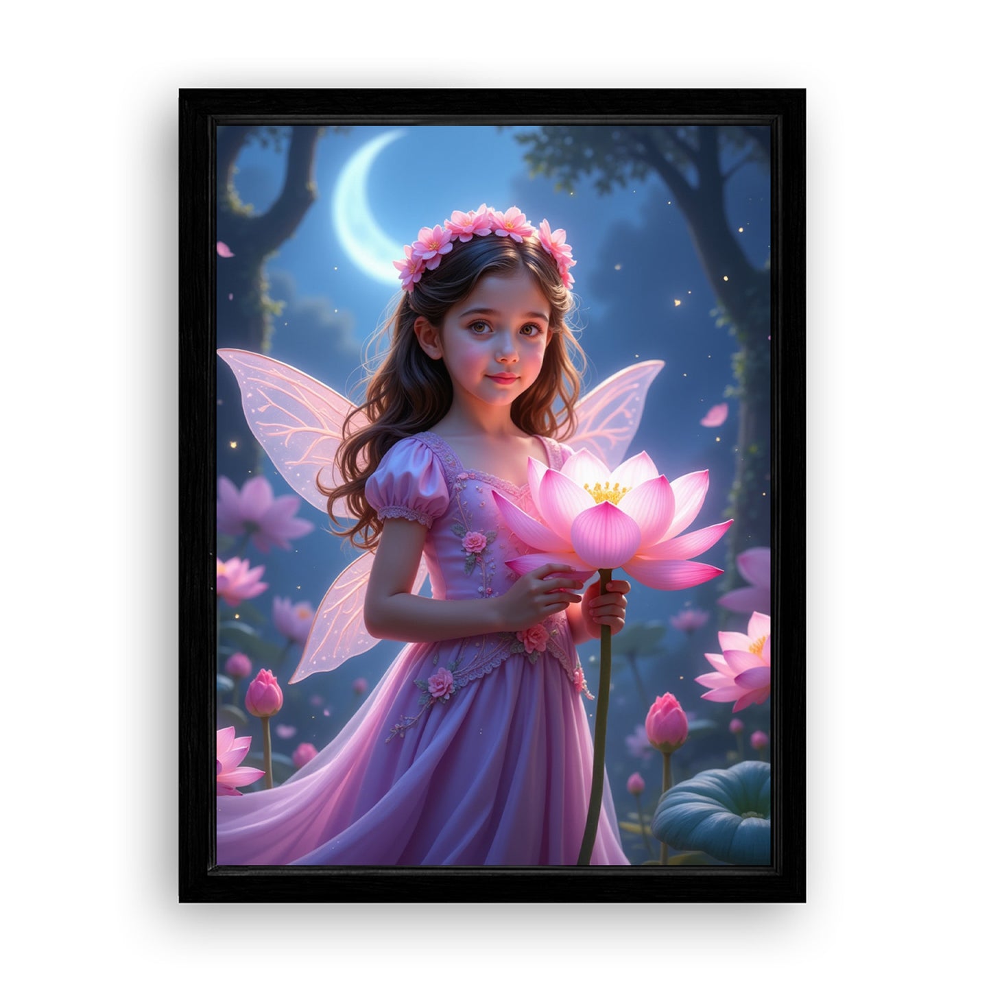 Save 33% When You Add A Frame To Your 12x16 'The Fairy Bloom' Canvas Now