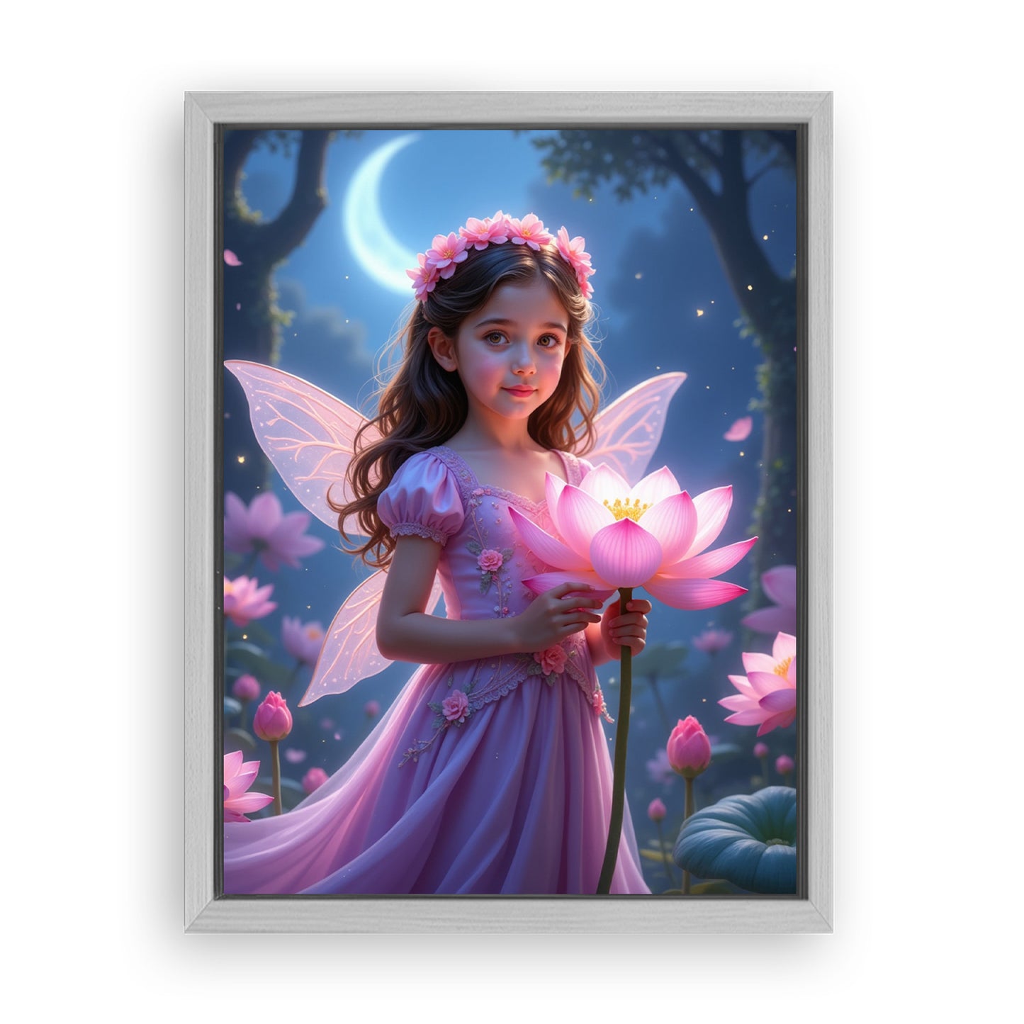 Save 33% When You Add A Frame To Your 18x24 'The Fairy Bloom' Canvas Now
