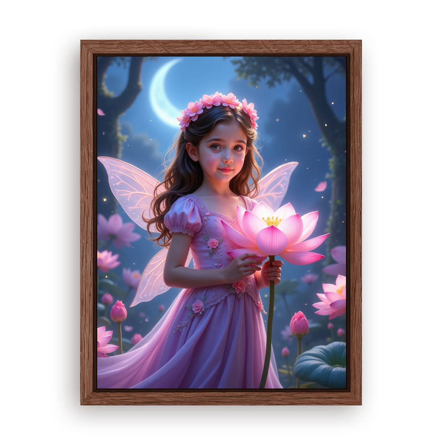 Save 33% When You Add A Frame To Your 12x16 'The Fairy Bloom' Canvas Now