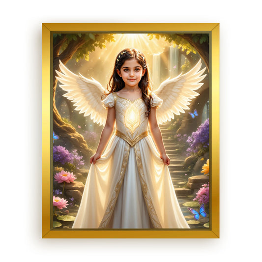 Save 33% When You Add A Frame To Your 10x08 'The Angelic Glow' Canvas Now