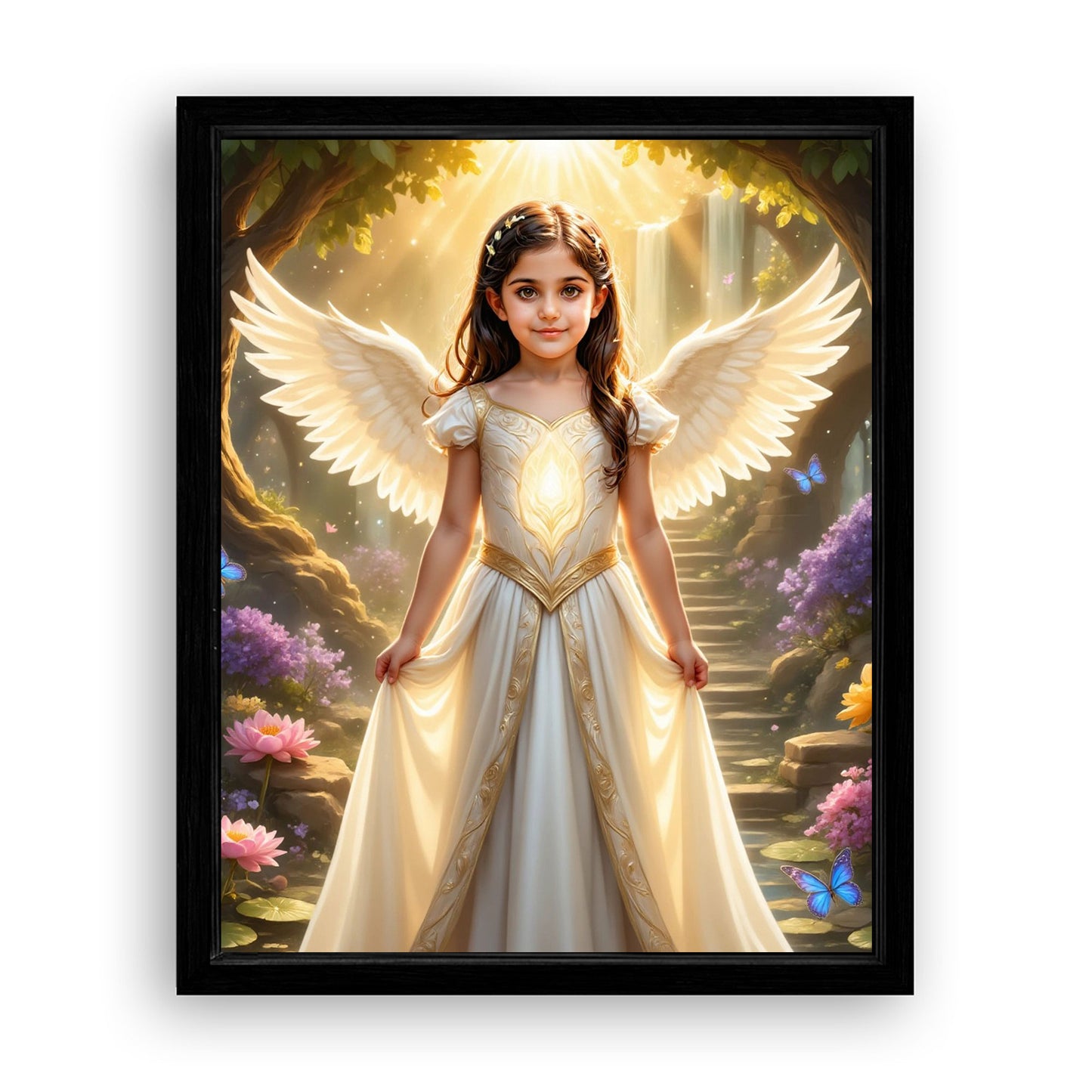 Save 33% When You Add A Frame To Your 18x24 'The Angelic Glow' Canvas Now