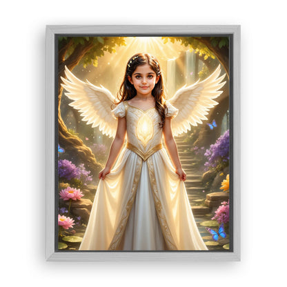 Save 33% When You Add A Frame To Your 10x08 'The Angelic Glow' Canvas Now