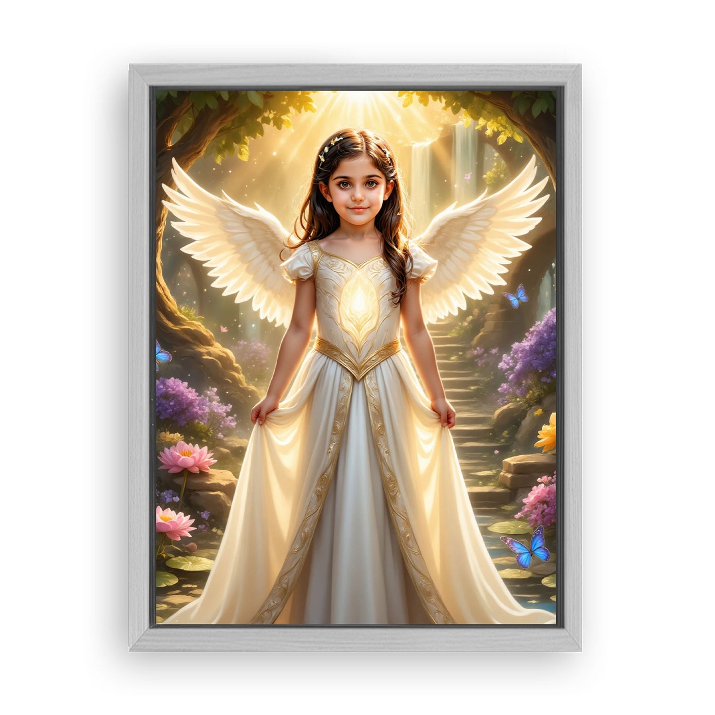 Save 33% When You Add A Frame To Your 12x16 'The Angelic Glow' Canvas Now
