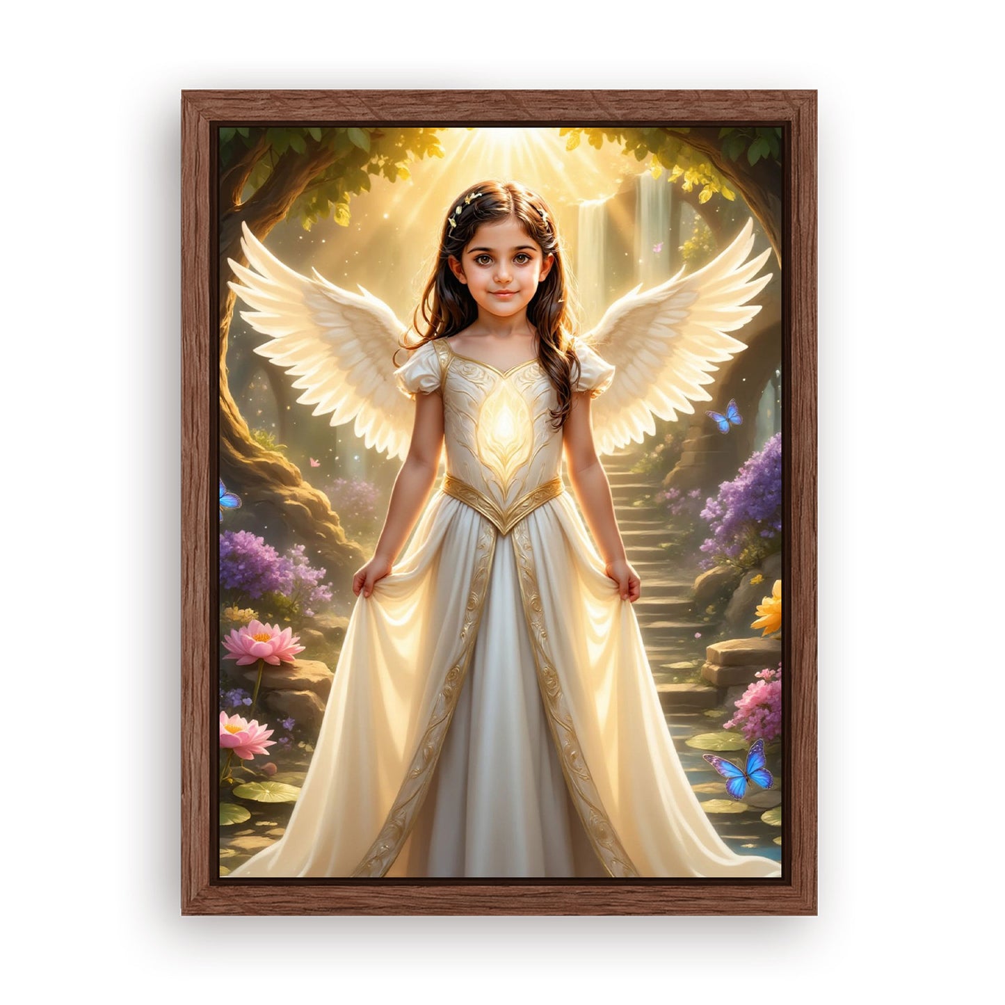 Save 33% When You Add A Frame To Your 12x16 'The Angelic Glow' Canvas Now