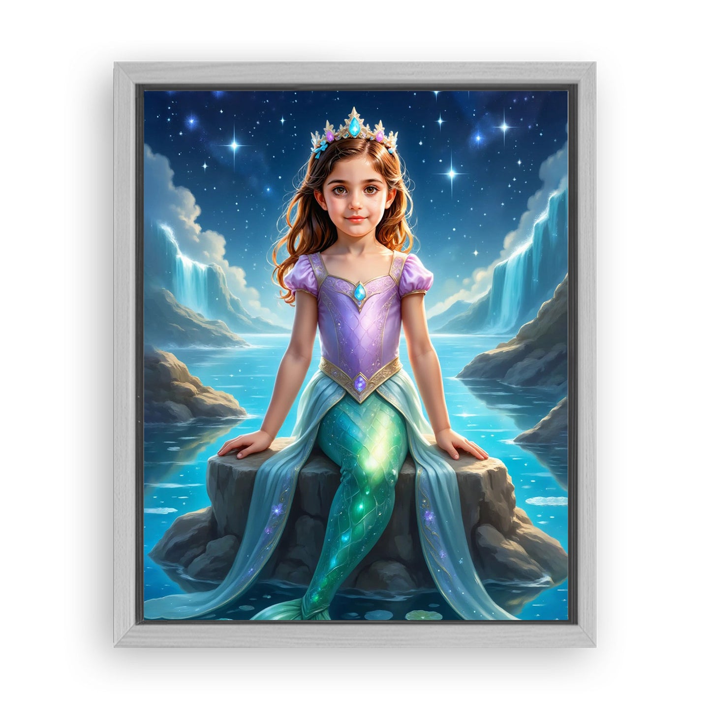 Save 33% When You Add A Frame To Your 10x08 'The Sea Sparkle' Canvas Now