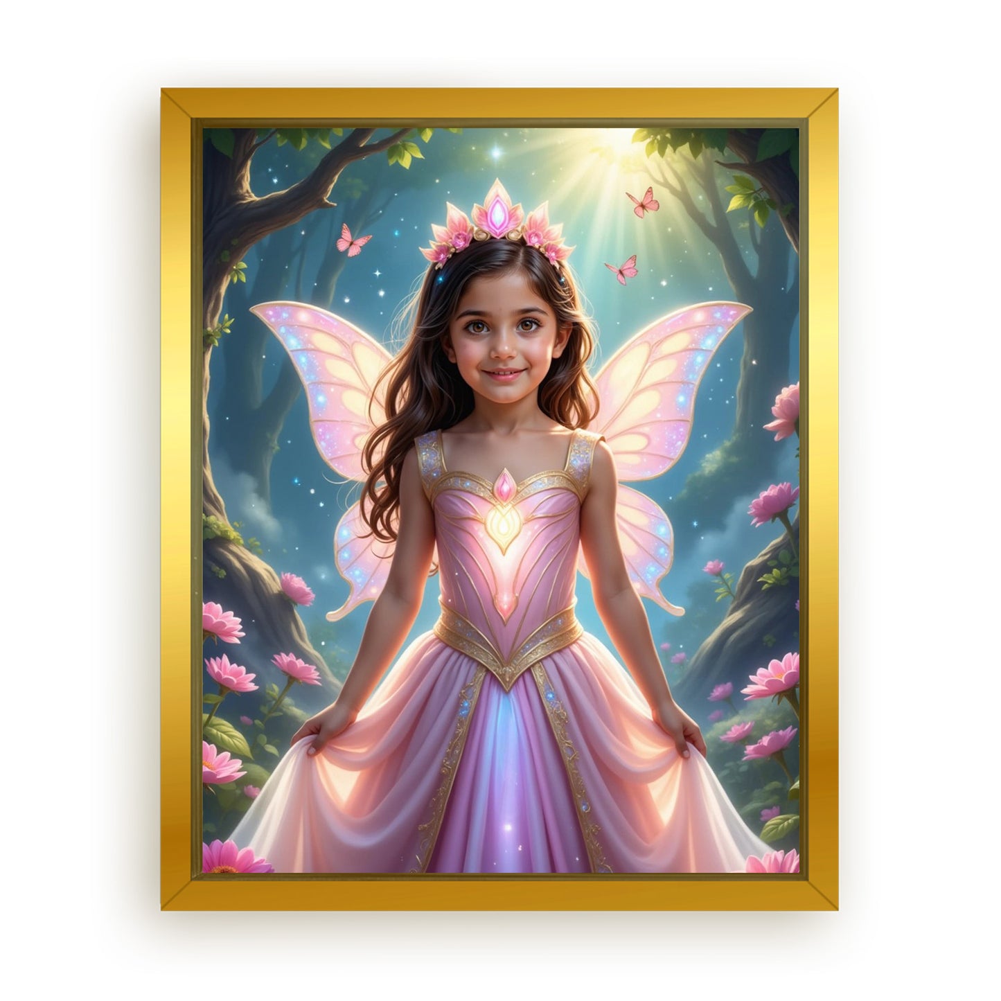 Save 33% When You Add A Frame To Your 10x08 'The Butterfly Belle' Canvas Now