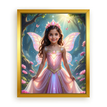 Save 33% When You Add A Frame To Your 16x20 'The Butterfly Belle' Canvas Now