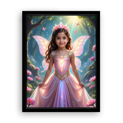 Save 33% When You Add A Frame To Your 18x24 'The Butterfly Belle' Canvas Now