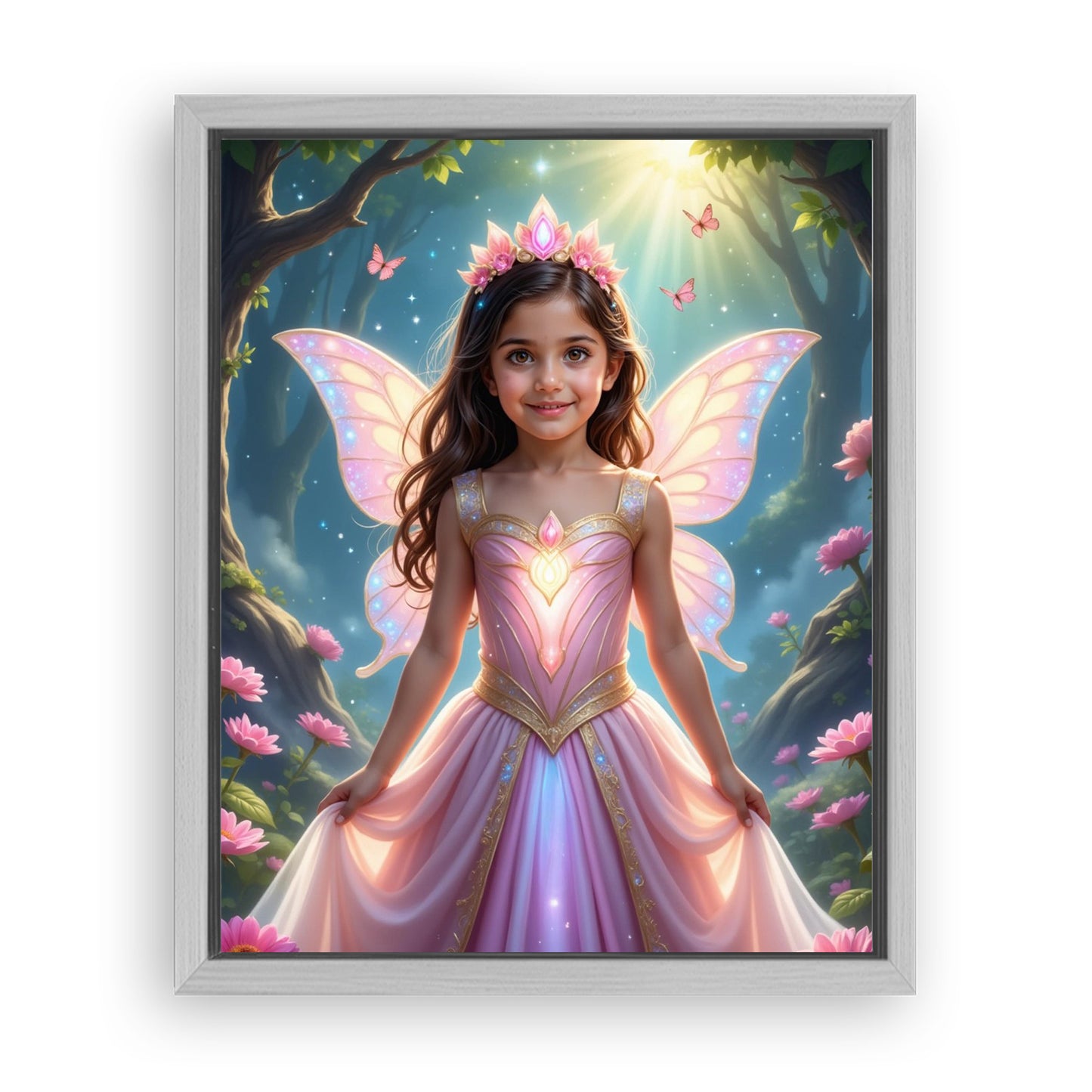 Save 33% When You Add A Frame To Your 10x08 'The Butterfly Belle' Canvas Now