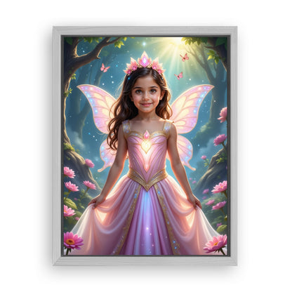 Save 33% When You Add A Frame To Your 12x16 'The Butterfly Belle' Canvas Now