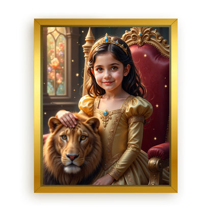 Save 33% When You Add A Frame To Your 10x08 'The Lionheart Princess' Canvas Now
