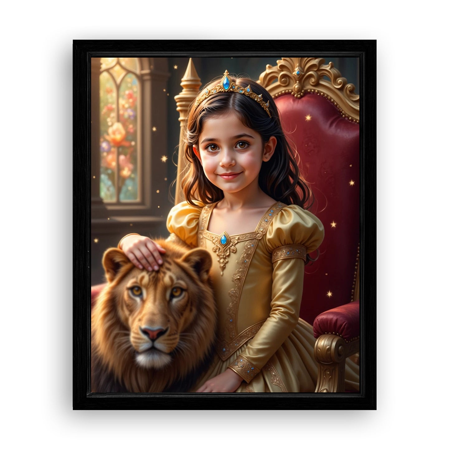 Save 33% When You Add A Frame To Your 16x20 'The Lionheart Princess' Canvas Now