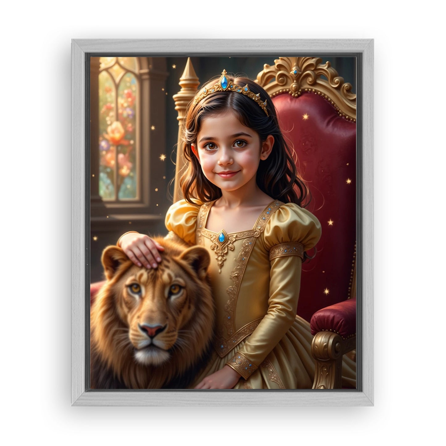 Save 33% When You Add A Frame To Your 16x20 'The Lionheart Princess' Canvas Now