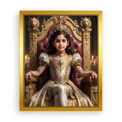 Make Your 10x08 Inches 'The Lionheart Queen' Canvas Even More Special, Add a Beautiful Premium Frame & Make It Truly Gift-Ready!