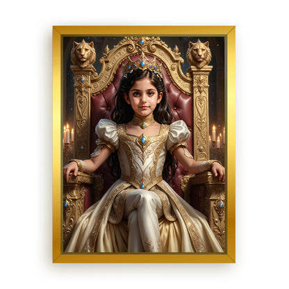 Make Your 12x16 Inches 'The Lionheart Queen' Canvas Even More Special, Add a Beautiful Premium Frame & Make It Truly Gift-Ready!