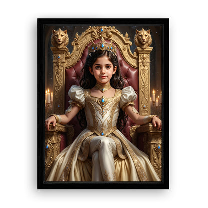 Make Your 18x24 Inches 'The Lionheart Queen' Canvas Even More Special, Add a Beautiful Premium Frame & Make It Truly Gift-Ready!