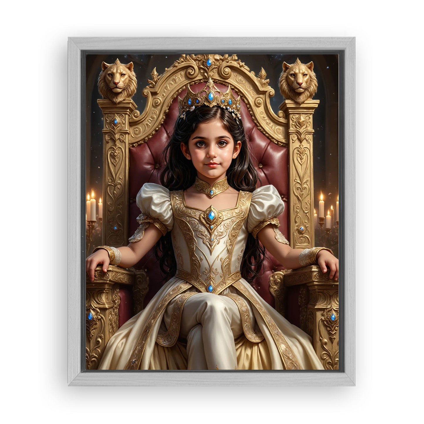 Make Your 10x08 Inches 'The Lionheart Queen' Canvas Even More Special, Add a Beautiful Premium Frame & Make It Truly Gift-Ready!