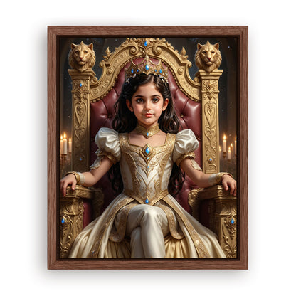 Make Your 16x20 Inches 'The Lionheart Queen' Canvas Even More Special, Add a Beautiful Premium Frame & Make It Truly Gift-Ready!