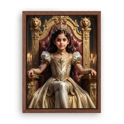 Make Your 18x24 Inches 'The Lionheart Queen' Canvas Even More Special, Add a Beautiful Premium Frame & Make It Truly Gift-Ready!