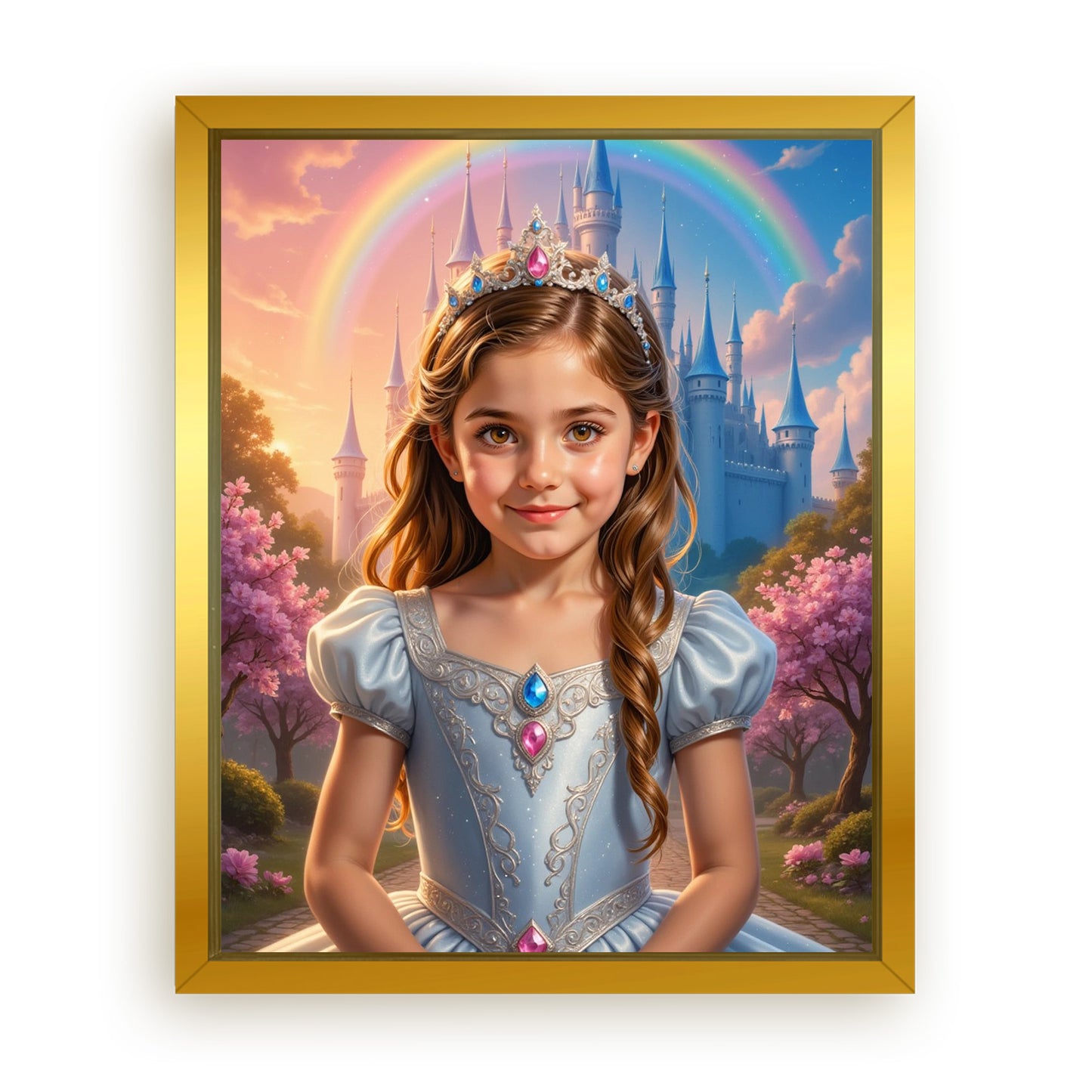 Save 33% When You Add A Frame To Your 16x20 'The Rainbow Princess' Canvas Now