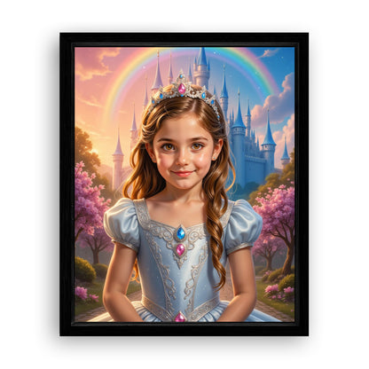 Save 33% When You Add A Frame To Your 10x08 'The Rainbow Princess' Canvas Now
