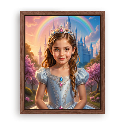 Save 33% When You Add A Frame To Your 10x08 'The Rainbow Princess' Canvas Now